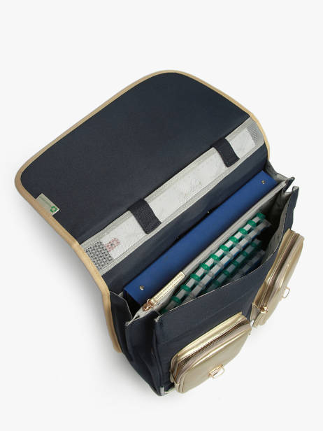 Boekentas Op Wieltjes 2 Compartimenten Cameleon Blauw vintage fantasy PBVGCR38 ander zicht 3